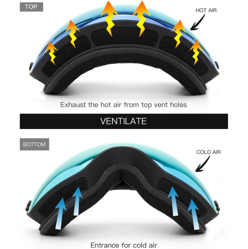 Lunettes de ski, lunettes de planche à neige pour sports d'hiver, lunettes de ski pour jeunes et hommes Femmes Ski Ski Motoneige, V03-enfants