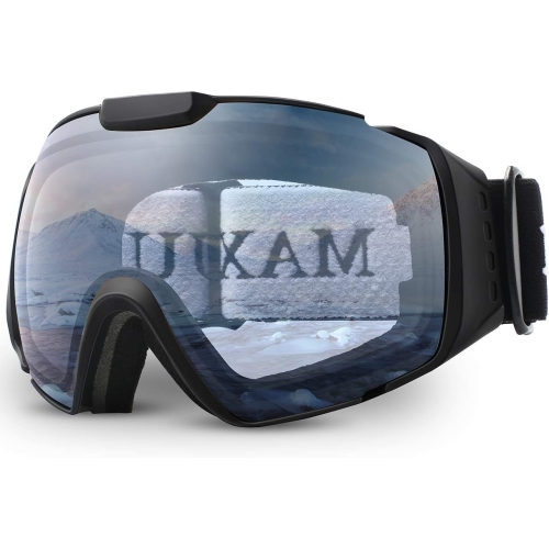 Ski Goggles,Winter Snow Sports Snowboard Goggles Youth & Men Women Skiing Skating Snowmobile,D04-black Frame/Clear