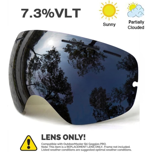 Ski Goggles,Winter Snow Sports Snowboard Goggles Youth & Men Women Skiing Skating Snowmobile,B06-black（vlt14.2%）lens Only