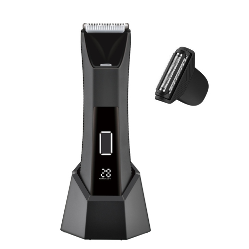 Hair Trimmer for Men,2-in-1 Body Hair Groomer & Groin Hair Shaver,Dual-Head Bikini Trimmer Women,Wet Dry Electric Razors with LED Display,IPX7