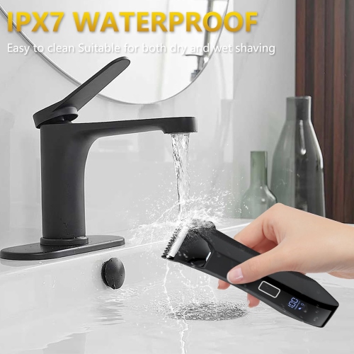 Hair Trimmer for Men,2-in-1 Body Hair Groomer & Groin Hair Shaver,Dual-Head Bikini Trimmer Women,Wet Dry Electric Razors with LED Display,IPX7