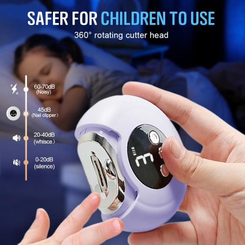 2 in 1 Electric Polishing Automatic Nail Clippers,Electric Nail Clippers for Fingers & Toes,USB Rechargeable Electric Nail File