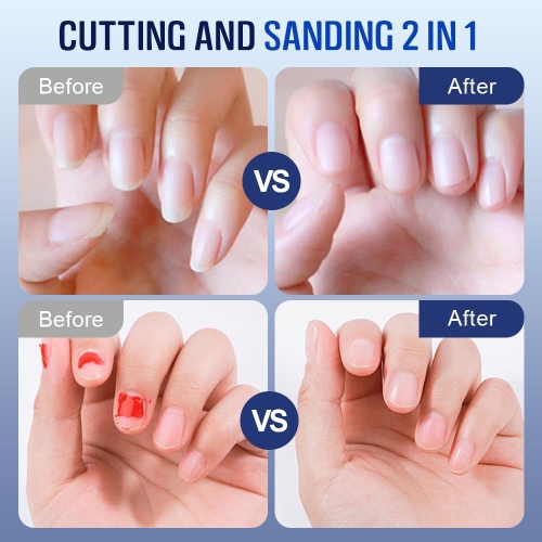 2 in 1 Electric Polishing Automatic Nail Clippers,Electric Nail Clippers for Fingers & Toes,USB Rechargeable Electric Nail File