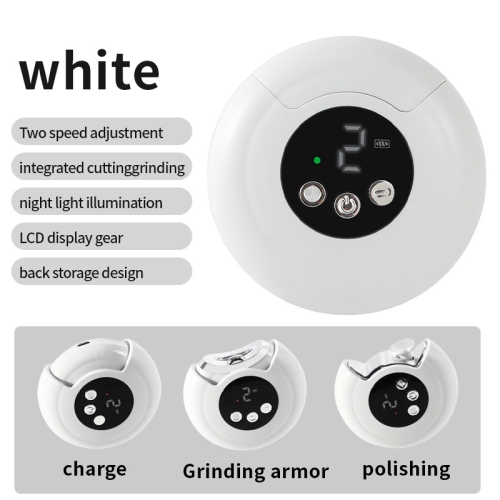 2 in 1 Electric Polishing Automatic Nail Clippers,Electric Nail Clippers for Fingers & Toes,USB Rechargeable Electric Nail File