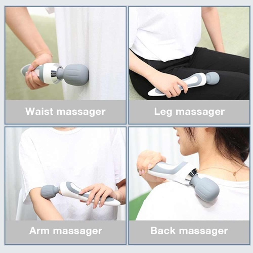 Handheld Cordless Massager Wand,Muscle Massager for Neck Back Shoulder Waist Leg Feet,Portable Full Body Massager,Tension Relief Use,Rechargeable