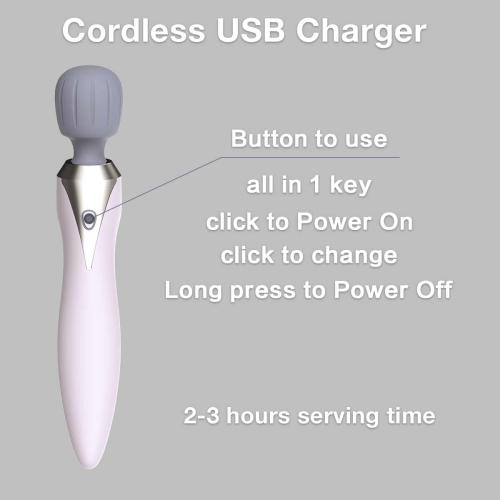 Handheld Cordless Massager Wand,Muscle Massager for Neck Back Shoulder Waist Leg Feet,Portable Full Body Massager,Tension Relief Use,Rechargeable