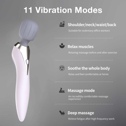 Handheld Cordless Massager Wand,Muscle Massager for Neck Back Shoulder Waist Leg Feet,Portable Full Body Massager,Tension Relief Use,Rechargeable