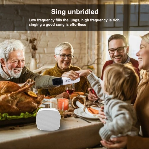 Karaoke Machine Mini , for Kids Adults Portable Bluetooth Speaker with 2 Wireless Microphones, Easter Birthday Gifts Toys