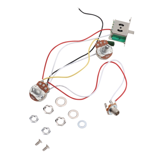 Ensemble de faisceaux métalliques pour guitare électrique Ensemble de commutateurs 3 voies avec trousse précâblée