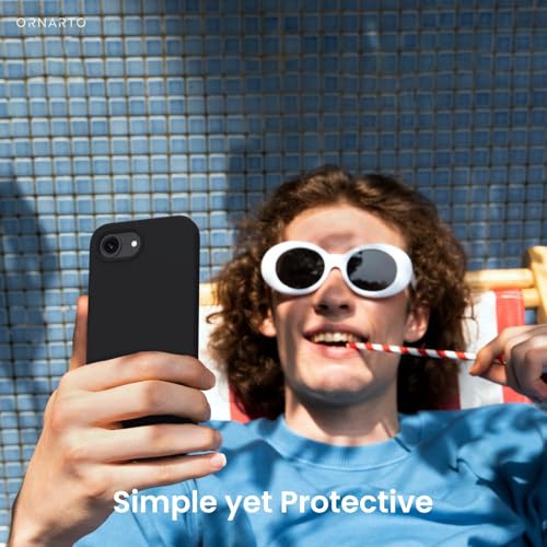 ORNARTO Compatible with iPhone 16e Case 6.1",Liquid Silicone 3 Layers Full Covered Soft Gel Rubber Phone Case,Shockproof Protective Cover 6.1