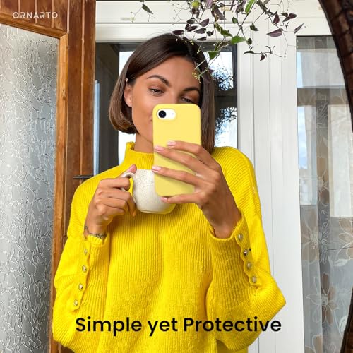 ORNARTO Compatible with iPhone 16e Case 6.1",Liquid Silicone 3 Layers Full Covered Soft Gel Rubber Phone Case,Shockproof Protective Cover 6.1