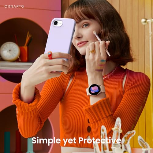 ORNARTO Compatible with iPhone 16e Case 6.1",Liquid Silicone 3 Layers Full Covered Soft Gel Rubber Phone Case,Shockproof Protective Cover 6.1