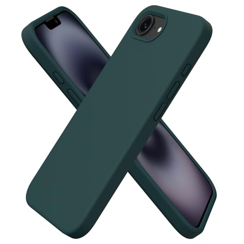 ORNARTO  Compatible \w Iphone 16E Case 6.1", Liquid Silicone 3 Layers Full Covered Soft Gel Rubber Phone Case, Shockproof Protective Cover 6.1