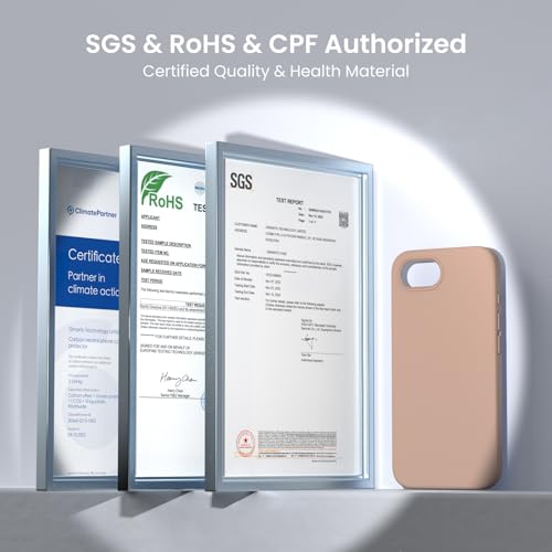 ORNARTO Compatible with iPhone 16e Case 6.1",Liquid Silicone 3 Layers Full Covered Soft Gel Rubber Phone Case,Shockproof Protective Cover 6.1