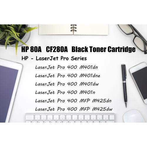 Ultra Toner® Compatible Replacement for HP 80A CF280A Black Toner Cartridge for HP Laserjet Pro 400 M401dn M401dne M401dw M401n MFP M425dn MFP M425dw