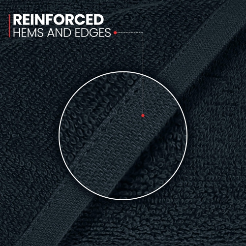 Serviettes de bain Yukon Salon de Canadian Linen, petites 6 serviettes de bain, 22 x 44&nbsp;po, coton doux absorbant, léger, séchage rapide,