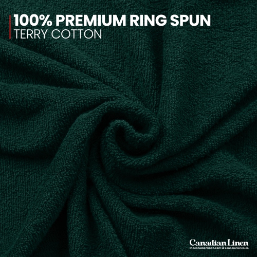 Canadian Linen Yukon Small Bath Towels, 6 Pack, 22"x44", Soft Absorbent Cotton Lightweight Quick Dry Bath Towel Set for Hair Salon Spa Gym Home, Green