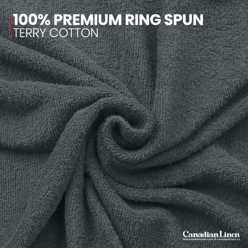 Canadian Linen Yukon Small Bath Towels, 6 Pack, 22"x44", Lightweight Soft Absorbent Cotton Quick Dry Bath Towel Set for Home Salon Spa Yoga Gym, Grey