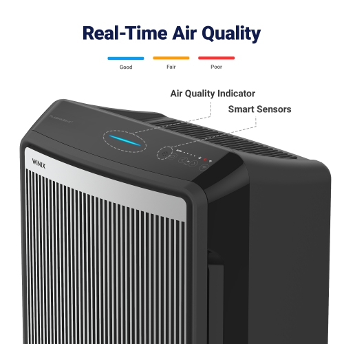 WINIX 9800 Air Purifier for Home Extra Large Room Up to 2,420 Ft² in 1 Hr With Air Quality Monitor, True HEPA, Carbon Filter and Auto Mode, Captures