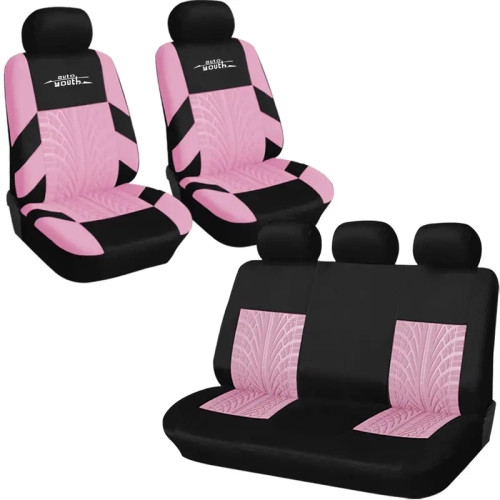 Car Windshield Snow Cover & Sporty Tire Pattern Seat Covers Set