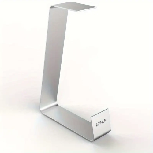 Wireless Over-Ear Headphones with Microphone & Aluminum Stand in Silver Blue