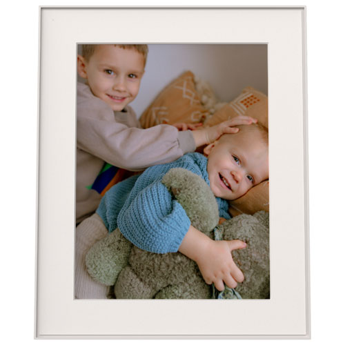 Aura Walden 15" Wi-Fi Digital Photo Frame - Clay/White Mat