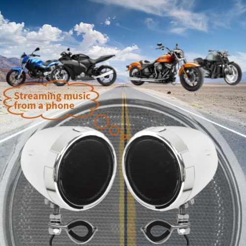 OceanAudio OMC-50.2AD 3 Inch Weatherproof Speakers and Super Mini Amplifier with BT Streaming for 12V Motorcycle, ATV, UTV, Adjustable Brackets,