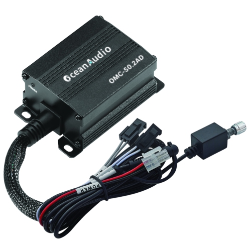 OceanAudio OMC-50.2AD 3 Inch Weatherproof Speakers and Super Mini Amplifier with BT Streaming for 12V Motorcycle, ATV, UTV, Adjustable Brackets,