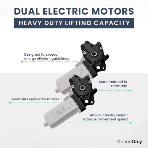 MotionGrey - Dual Motor Standing Desk with 4 Memory Settings, Adjustable Sit-Stand Computer Table for Home, Office & Gaming - 55" x 28" Oak Brown Top