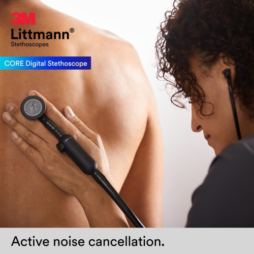 3M Littmann CORE Digital Stethoscope, Our Most Advanced Stethoscope Yet, Up To 40x Amplification*, Active Noise Cancellation, In-App Sound Wave