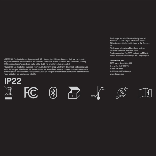 3M Littmann CORE Digital Stethoscope, Our Most Advanced Stethoscope Yet, Up To 40x Amplification*, Active Noise Cancellation, In-App Sound Wave