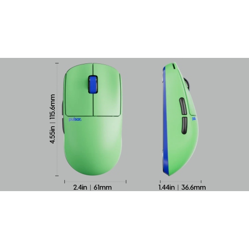 Pulsar X2 Mini CRAZYLIGHT Wireless Gaming Mouse 35g Ultra-Lightweight, 8K Polling Rate, Symmetrical Design for FPS & Esports, Includes 8K Dongle,