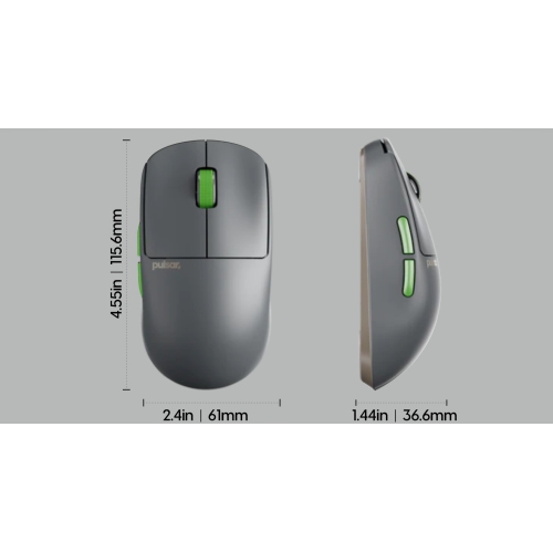 Pulsar X2 Mini CRAZYLIGHT Wireless Gaming Mouse 35g Ultra-Lightweight, 8K Polling Rate, Symmetrical Design for FPS & Esports, Includes 8K Dongle,
