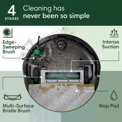 iRobot Roomba 105 Combo Wi-Fi Connected Robot Vacuum & Mop - Black