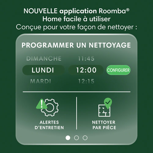 Aspirateur robot à vadrouille connecté Wi-Fi à vidage automatique Roomba 105 Combo d'iRobot - Noir