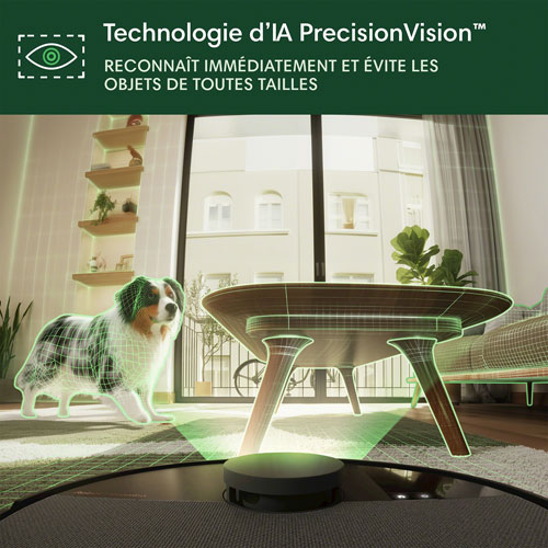 Aspirateur robot à vadrouille connecté Wi-Fi à vidage automatique Roomba Plus 505 Combo d'iRobot - Noir