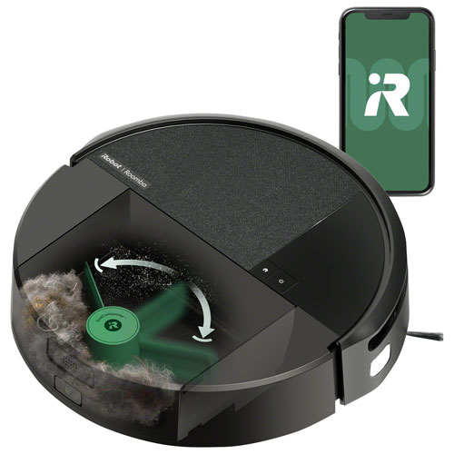 Aspirateur robot connecté Wi-Fi Roomba 205 DustCompactor Vac d'iRobot - Noir