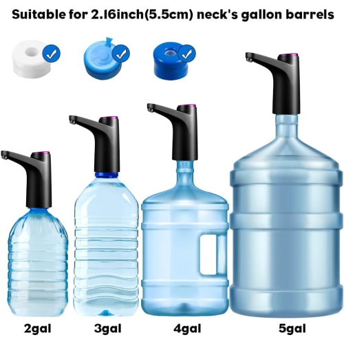 Water Bottle Pump 5 Gallon Water Dispenser,USB Charging Water Pump for 2-5 Gallon Jugs,Automatic Drinking Water Dispenser Pump,Portable Electric