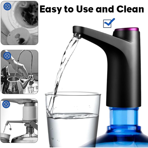 Water Bottle Pump 5 Gallon Water Dispenser,USB Charging Water Pump for 2-5 Gallon Jugs,Automatic Drinking Water Dispenser Pump,Portable Electric