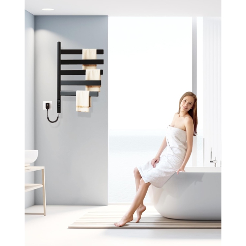 Heated Towel Racks for Bathroom,Wall Mounted Towel Warmer Swivel with Timer & Temp Control,Digital Touch Panel & WiFi Remote Control Towel Dryer