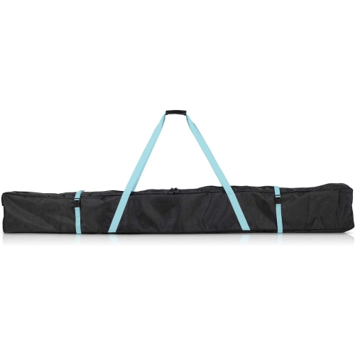 Ski Bag for 1 Pair of Skis and Poles with Zipper, 2 Straps with Buckles and Carrying Handles,Black / Petrol