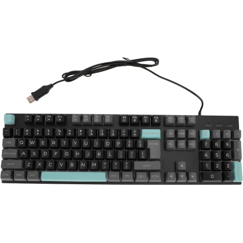 Upgraded Large Print Computer Keyboard, No Delay USB Wired Backlit Keyboard with Metal Panel,