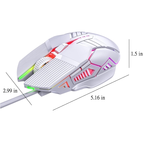 Luminous Wired Mouse Mechanical Mute Gaming Mouse Wired Pc Gaming Mice Portable Computer Mouse for Laptop Pc Mouse Computer Mice