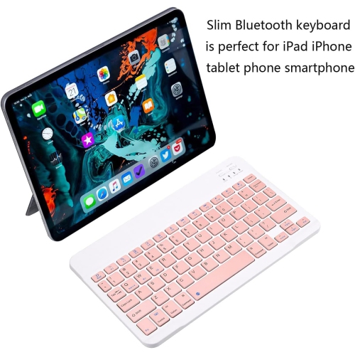 Clavier Bluetooth ultramince Mini-clavier portatif sans fil rechargeable
