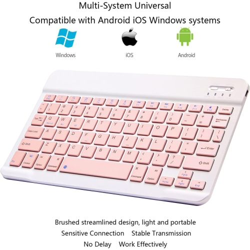 Clavier Bluetooth ultramince Mini-clavier portatif sans fil rechargeable