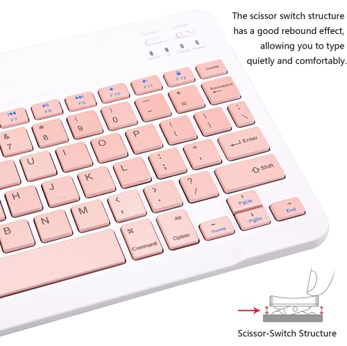 Clavier Bluetooth ultramince Mini-clavier portatif sans fil rechargeable