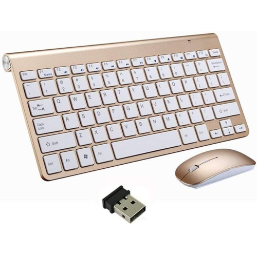 Wireless Keyboard and Mouse Set,Portable 2.4G Keyboard and Mouse Combo,Wireless Keyboard and DPI Adjustable Mouse