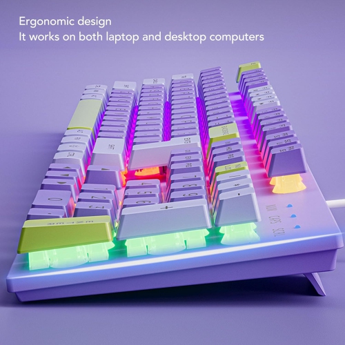 Clavier d'ordinateur amélioré à grande impression, clavier USB sans délai rétroéclairé avec fil et panneau en métal,