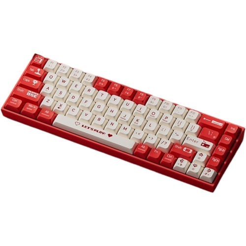60% Wired Mechanical Gaming Keyboard,Hot-Swappable,RGB Rainbow Backlit,UV Printing and EVA Sound Control,Programmable,Red Switch, Red
