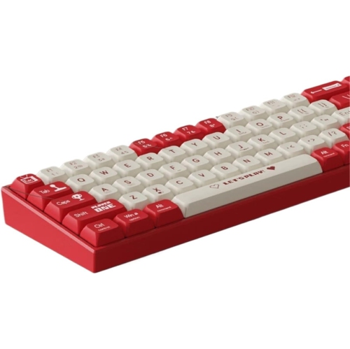 60% Wired Mechanical Gaming Keyboard,Hot-Swappable,RGB Rainbow Backlit,UV Printing and EVA Sound Control,Programmable,Red Switch, Red